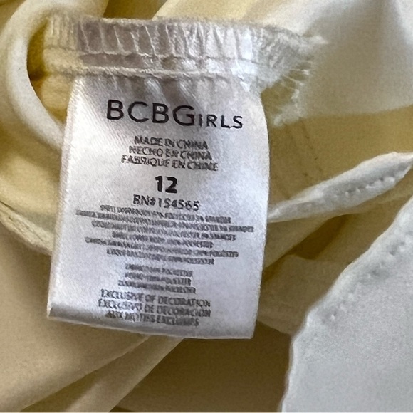 BCBG Girls Shantung Bodice Dress Winter White and Black Layered Tiered Tulle 12 - Picture 10 of 16